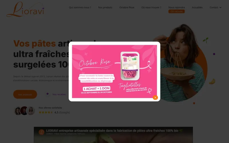 Page d’accueil du site lioravi.fr